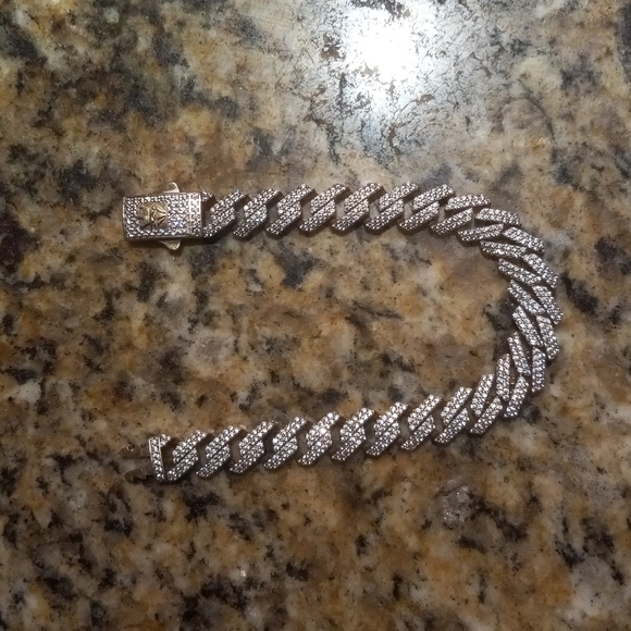 DS 10kart Cuban link  diamond bracelet 768 diamonds
